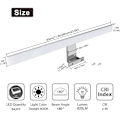 Miniatyrbillede 4 af 5: 1 LED-spejlbelysning til badeværelse, hvidt lys, makeup-lys Silver 60cm