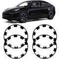 Miniatyrbillede 1 af 5: Fælgbeskytter kompatibel med Tesla Model Y, 20 tommer ABS hjulkapsel, 4 stk. Fælgbeskyttelsesdæksel Bilbeskyttelse til Model Y 20 tommer