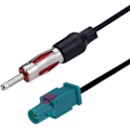Miniatyrbilde 3 av 5: 2 stk Universal Bil Stereo FM AM Radio Antennekabel - Fakra Z Hann til Hunn til DIN Plugg Adapterkabel for Bil Audio CD Media Player
