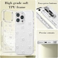 Miniatyrbillede 4 af 5: Etui til iPhone 16 Pro Max, Bling Glitter 3D Sløjfe Telefon Etui Glitrende Krystalklar Sløjfe Slankt Blødt Holdbart Beskyttelsescover White 16 Pro Max