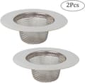 Miniatyrbilde 2 av 5: 2 stk rustfritt stål dusjsil, kjøkkenavløpsfilter, vaskefilter Silver B
