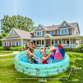 Miniatyrbillede 2 af 5: Oppustelig Paddling Pool, Sammenklappelig Oppustelig Swimmingpool, Bærbar Kæledyr Hund Badekar Indendørs Udendørs Vandleg Pool Oppustelig Børnepool (Grøn 150CM)