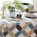 Miniatyrbild 2 av 5: Tygduk, enkel, rektangulär duk med diamantmönster Multicolor 90*90CM