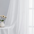 Pikkukuva 5 / 5: Verhot, olohuoneen verhot valkoiset läpinäkyvät verhot 2-osainen Transparent white 54*114