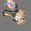 Miniatyrbillede 2 af 5: LED Lommelygte Ultra Kraftig Bærbar LED Lommelygte COB Arbejdslampe 8 Tilstand Genopladelig Lampe Udendørs Belysning Spotlight Camping Udflugt Nødsituation