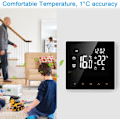 Miniatyrbillede 2 af 4: 16A Digital Termostat, LCD-skærm, Touchscreen, Programmerbar, til Hjem, Skole, Kontor, Hotel, Hvid