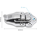 Miniatyrbilde 3 av 5: Toggle Clasp Latches Toggle Lock Lever Closure for Jewelry Box Gift Boxes Tool Chest Suitcase and Chest - Silver
