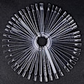 Miniatyrbilde 3 av 5: 100 STK Klare Falske Negleprøver Vifteformede Negle Display Pinner, Neglekunst Tips Fargepinner Pop Pinner Negle Display Ring