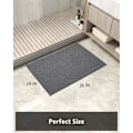 Miniatyrbilde 2 av 5: Rutete Badematte, Super Absorberende Sklisikker Badematter, Tynn Badematte, Maskinvaskbar Badematter Dark Gray 24" X 36"
