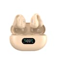 Trådlösa öronsnäckor Bluetooth 5.3 Open Ear öronsnäckor Cykling öronsnäcka Brusreducerande headset Khaki