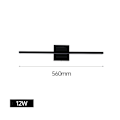 Miniatyrbillede 1 af 5: LED-spejllampe til badeværelse, badeværelseslampe til væg, spejlampe til badeværelse White light 56cm