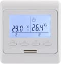 Programmerbar rumstermostat, digital display AC230V Max3A, fungerar för golvvärme WG806 vit