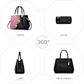 Miniatyrbillede 2 af 5: Dametasker Blomstermønster Crossbody Tasker Pom Pom Dekoration Håndtasker Tote Tasker til Damer Skuldertaske PU Læder rosa