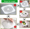 Miniatyrbillede 3 af 5: silikonedrænsfilter, afløbsfilter til bruserhår og køkken White