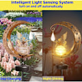 Pikkukuva 3 / 5: Moon Solar -puutarhakoristevalot, patiokoriste, metalli, aurinkokuu, lasi-LED, puutarhavalaisin, lattiavalaisin