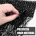 Miniatyrbillede 4 af 5: String Gardinpanel, Glitter Dør Væg Vindue Døråbninger Panel Flueskærm Frynser Rumdeler Persienner, Kvaster Bånd Black