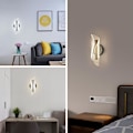 Miniatyrbild 4 av 4: Vägglampa inomhus, 10W kreativt böjt design vägglampa, 3 färgtemperaturer RA≥85 inomhusväggbelysning för sovrum vardagsrum kök hall