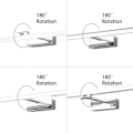 Miniatyrbillede 4 af 5: LED-spejlampe til badeværelse, 180 graders roterende væglampe til badeværelse, aluminium Gold/white light 50cm