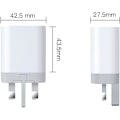 Miniatyrbillede 4 af 4: PD20W A+C multi-protokol hurtig opladning UKCA-certificeret UK-specifikation opladerhoved PD-oplader PPS smart hurtig flash-opladning