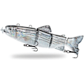 Miniatyrbillede 1 af 5: Robotisk Svømmeagn USB Genopladelig LED Lys 4-Segment Multi Leddelt Swimbait Intelligent Selvkørende Elektrisk Fiskeagn