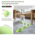 Miniatyrbild 3 av 5: Interaktiv kattstjärna leksak boll husdjur leksak boll med LED-ljus automatisk roterande intelligent för katt inomhus, USB-laddningsbar (mintgrön)