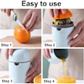 Miniatyrbillede 5 af 5: Citronpresser, Bærbar Appelsinjuicer Limejuicer med To Anvendelsesmåder, Manuel Citrus Citronjuicer Kop til Forskellige Frugter (Blå) Blue