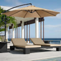 Miniatyrbillede 3 af 3: Parasol-erstatningsbetræk, 8 ribber, 3 m, vandtæt, anti-UV, erstatningsstof, khaki