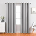 Pikkukuva 1 / 5: Setti 2 pimennysverhoa läpinäkymätön - Verhot silmukoilla light grey 140*240cm