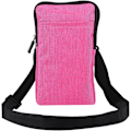 Miniatyrbild 2 av 5: Mobiltelefon Axelväska, Mobiltelefon Bältesklämma, Axelväska Messenger Väska Dragkedja Crossbody rose Red Large size