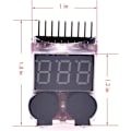 Miniatyrbild 3 av 5: RC 1-8s Lipo Batteritest Monitor Buzzer Lågspänningslarm Spänningskontroll med LED-indikator för Lipo Life LiMn Li-ION Batteri (2PCS)