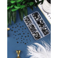 Pikkukuva 4 / 5: 6-osainen kynsien koristeluun tarkoitettu timantti- ja glitter-koristepaketti, 3D-koristeet, DIY-koristelu, Jet Black -kynsikoristeet, kynsikorut, koristelu