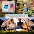 Pikkukuva 2 / 5: 6000MAH Aurinko LED-telttailuvalo, USB Ladattava Lyhty, Kannettava Vedenpitävä Telttailulamppu, 3 Valotilaa