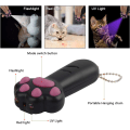 Miniatyrbild 5 av 5: Katt leksaker LED-pekare, 7 i 1 multifunktion katt jagare leksaker mini ficklampa tass form batteridriven, träningsövningsverktyg