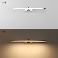 Pikkukuva 2 / 5: LED-peililamppu kylpyhuoneeseen, 180 asteen kääntyvä seinävalaisin kylpyhuoneeseen, alumiini Gold/warm light 60cm