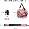 Miniatyrbillede 2 af 5: Foldbar, miljøvenlig indkøbspose, vandtæt indkøbspose C 50*30CM