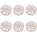 Miniatyrbilde 1 av 5: 10 stk 28MM Blomst Rhinestone Shank Knapper Krystall Sy På Knapper med 1 Hull og Flat Bakside, Rhinestone Snøfnugg Metallknapper F