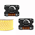 Miniatyrbillede 1 af 5: LED drejeknap lysdæmper lysstyrkekontrol DC 12V-24V 30A PWM lysdæmperknap til justering af lysstyrke (2 stk.)