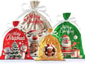Miniatyrbild 1 av 5: 4 st julpåsar, julklappspåsar i multipack, små, medelstora, stora och extra stora julklappspåsar för presenter jul