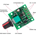 Miniatyrbillede 5 af 5: 4 stk. 1.8v 3v 5v 6v 7.2v 12v 2A PWM hastighedsregulator DC motor spændingsregulator, LED spændingsregulator lysdæmper, justerbar kontrolkontakt