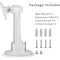 Miniatyrbild 4 av 5: Mini väggprojektorfäste, belastning 3 kg | Längd 16-20 cm | Material aluminium, för CCTV/kamera/projektor/webbkamera - 360° rotation (vit)