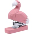 Miniatyrbillede 1 af 5: Flamingo Mini Dyrehæftemaskine Nyhed Træhæftemaskine Levende Håndlavet Træhæftemaskine, Skrivebordsdekoration til Skolekontor Børneartikler Pink