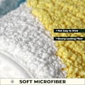 Miniatyrbillede 4 af 5: Superabsorberende Badeværelsesmåtte Antislip Badetæppe til Badeværelse Maskinvaskbar Bademåtte Blød Mikrofiber Bademåtte Green Leaves 31" X 20"