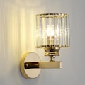 Miniatyrbillede 1 af 5: Retro Krystal Væglampe, E27 Moderne Sort Krystal Væglampe, Vægbelysningsarmaturer til Soveværelse Stue Gang Style 2
