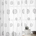Miniatyrbillede 3 af 5: Gardiner Gennemsigtig Voile Blomsterbroderi Øjet Gardiner Transparent Gardin 2 Stk Øjet Gardin Gardinpar Vinduesgardin Til Stue Soveværelse Gray 140*260cm