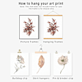 Miniatyrbild 5 av 5: Växtposter Boho Art Botaniska Tryck Väggdekor, 8x10 Oinramad Poster Canvas Tryck Dekoration Set om 4, för Vardagsrum