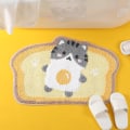 Miniatyrbillede 2 af 5: Bløde og absorberende mikrofiber bademåtter, maskinvaskbar, bløde brusemåtter til badeværelsesgulv, kar og brusebad cat