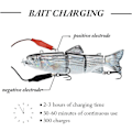 Miniatyrbillede 5 af 5: Robotisk Svømmeagn USB Genopladelig LED Lys 4-Segment Multi Leddelt Swimbait Intelligent Selvkørende Elektrisk Fiskeagn