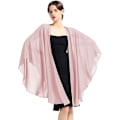 Miniatyrbillede 2 af 5: Chiffon tørklæde Stola Bolero til damer til aftenkjole festlig bryllup cream-colored