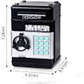 Miniatyrbilde 4 av 5: Digital Spargris Mini ATM Sikker Pengboks for 3 4 5+ År Gamle Barn, Kontanter Mynter Spargris Sikker Pengboks for Gutter Jenter Black