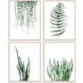 Miniatyrbild 1 av 5: Växttryck Väggkonst Posters Estetisk, Botanisk Väggkonst Canvas Tryck Poster 8x10 Tryck Oinramade Set av 4, Blad Väggkonst Tryck